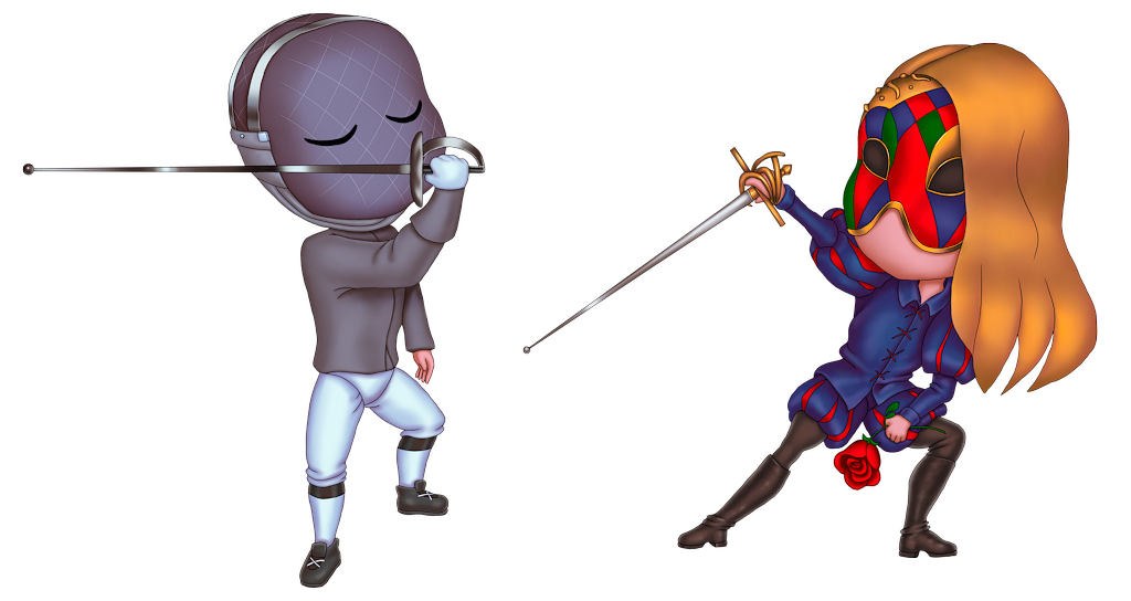 Chibi Fencers for print